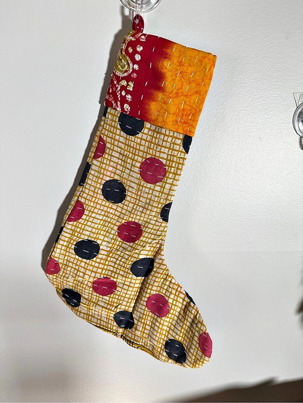 Vintage Kantha Stocking- Made in India